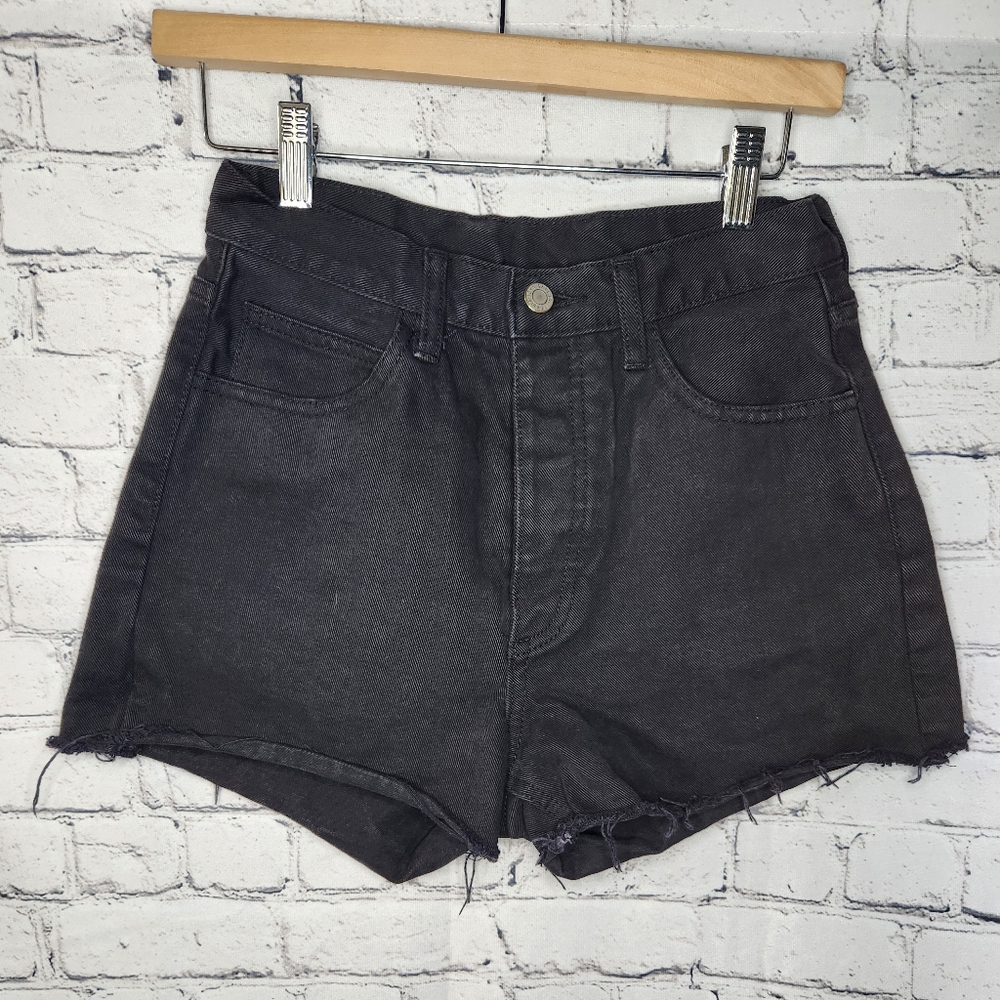 J. Galt Black Cut Off Distressed Jean‎ Shortie Shorts Size M